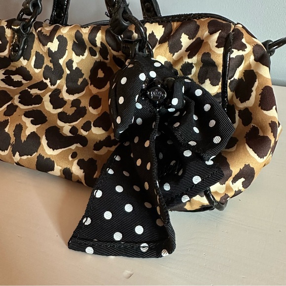 JUICY COUTURE - Leopard Print Barrel Shoulder Bag, Purse, Crossbody, Bow Detail - Picture 3 of 10